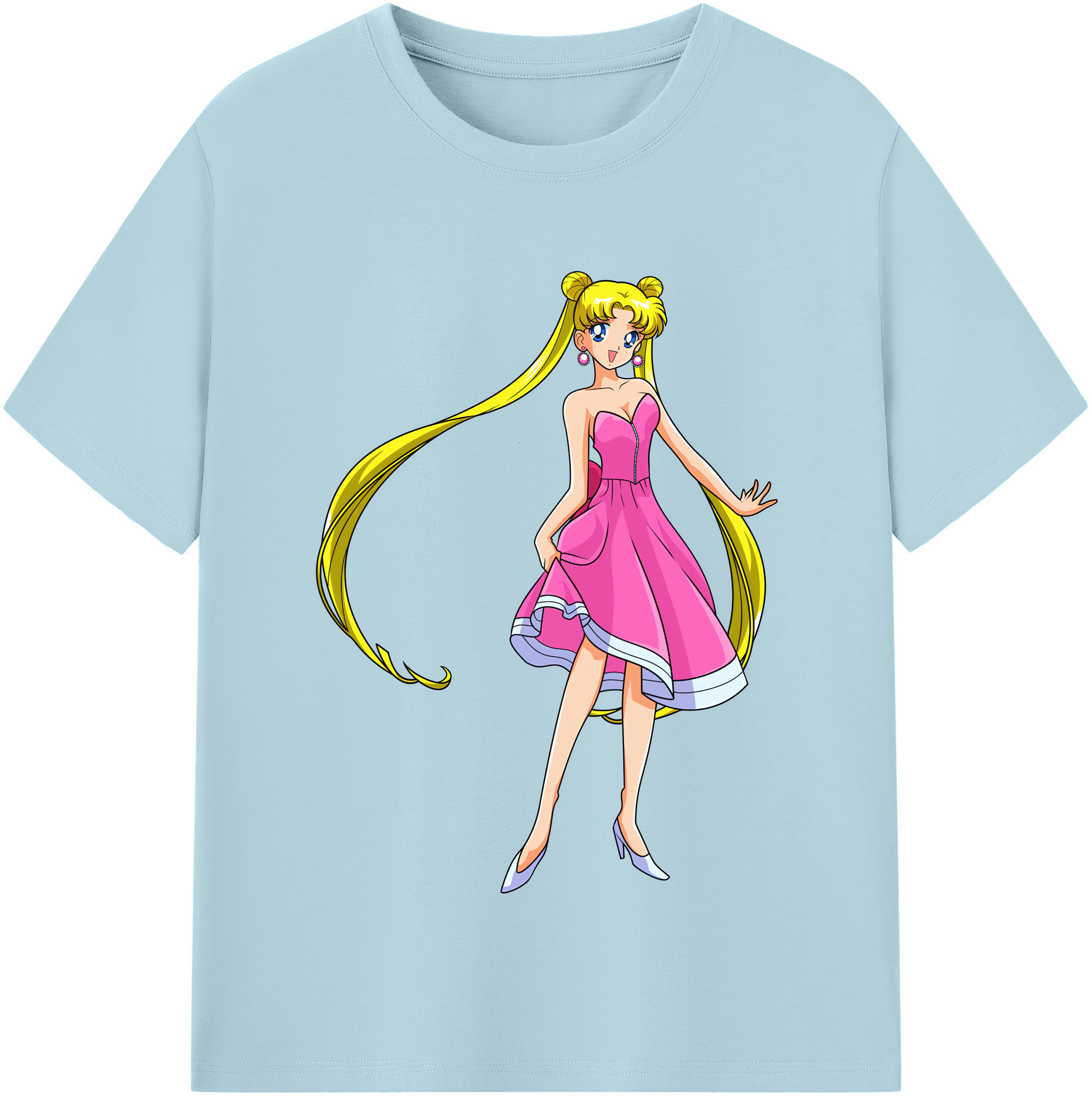 （画像用） 美少女戦士セーラームーン 愛野 美奈子 あいの みなこ Sailor Moon Aino Minako 綿100％半袖Tシャツ（フロントプリント）